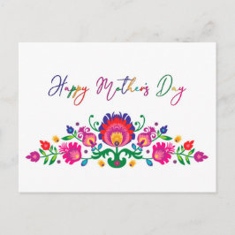 Cartão Postal Dia de as mães Feliz com Texto Personalizado do Fo