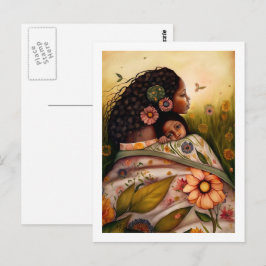 Cartão Postal Dia de as mães Feliz, Mãe e Pintura Filha