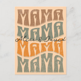 Cartão Postal Dia de as mães Natural Color Mama Kids Name T-Shir