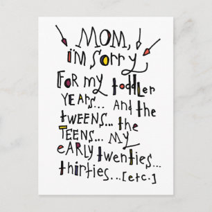 Cartão Postal Dia de as mães ou Aniversário