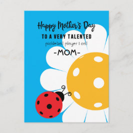 Cartão Postal Dia de as mães para Pickleball Mãe, cor personaliz