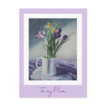 Dia de as mães roxo flores de pintura