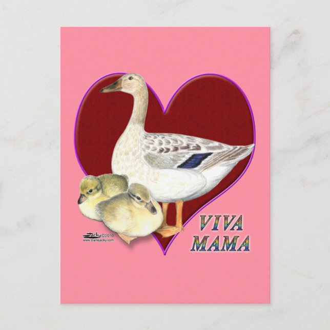 Cartão Postal Dia de as mães: Viva mamãe! (Frente)