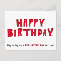 Dia de Carta Vermelha Desejo de Aniversário Divert