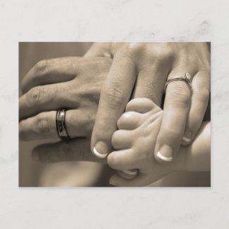 Cartão Postal Dia de Casamento da Família