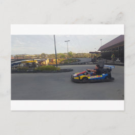 Cartão Postal Dia de Diversão em Família com Kart
