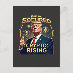 Cartão Postal Dia de Inaguração do Trump de Cripto de Ascensão P