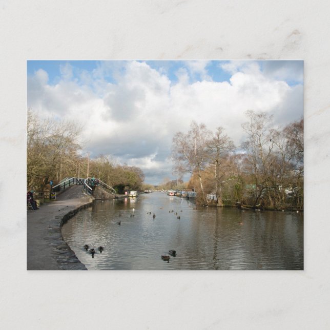 Cartão Postal Dia de inverno no Canal de Macclesfield (Frente)