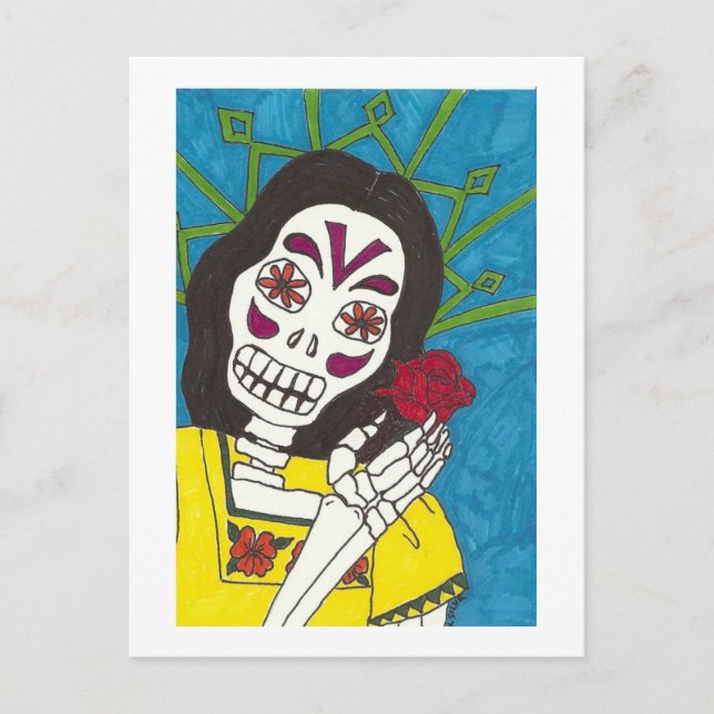 Cartão Postal Dia de la Rosa (Frente)