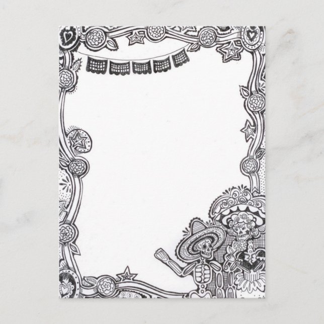 Cartão postal Dia De Los Muertos (Frente)