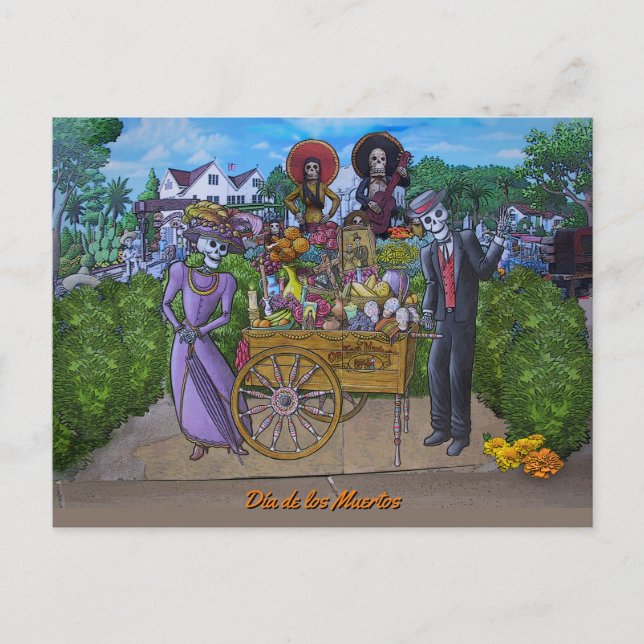 Cartão Postal Dia de los Muertos (Frente)