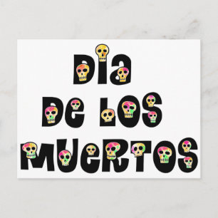 Cartão Postal Dia De Los Muertos Calaveras