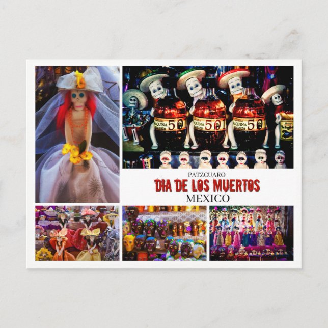 Cartão postal Día De Los Muertos, Patzcuaro, Méxic (Frente)