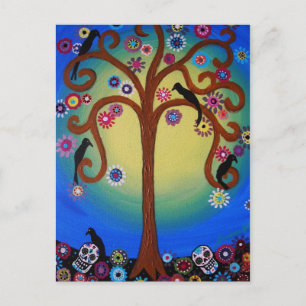 CARTÃO POSTAL DIA DE LOS MUERTOS TREE
