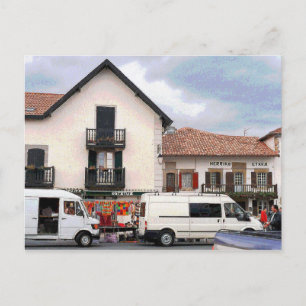 Cartão Postal Dia de Mercado, Hélette, França
