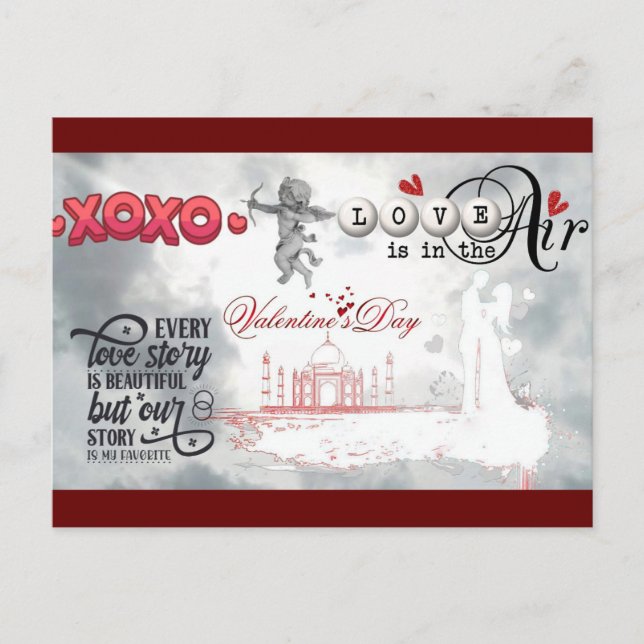 Cartão Postal Dia de os namorados (Frente)