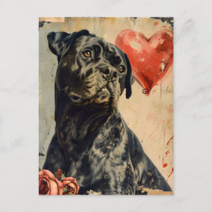Cartão Postal Dia de os namorados Cane Corso Vintage