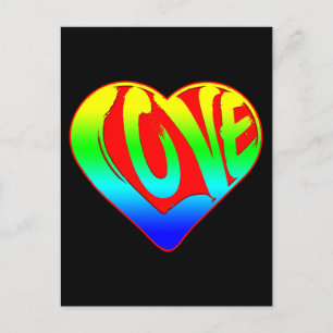 Cartão Postal Dia de os namorados Colorida do Amor