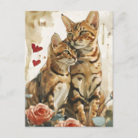 Dia de os namorados de gatos Bengala