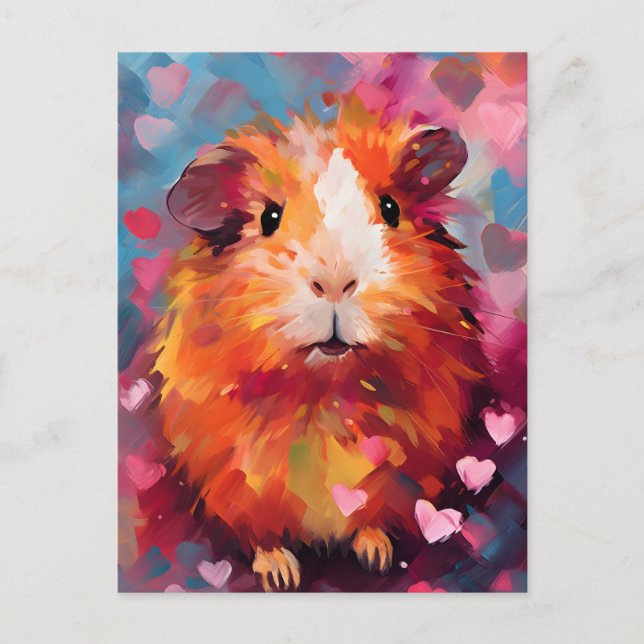 Cartão Postal Dia de os namorados de porco (Frente)