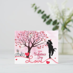 Cartão Postal Dia de os namorados do Casal Elegante 