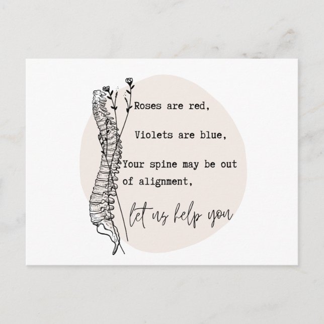 Cartão Postal Dia de os namorados quiroprático, quiroprática, Ch (Frente)
