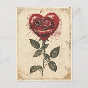 Cartão Postal Dia de os namorados rosa