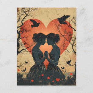 Cartão Postal Dia de os namorados Vintage LGBTQ