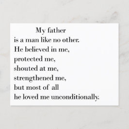 Cartão Postal Dia de os pais Citações Da Filha