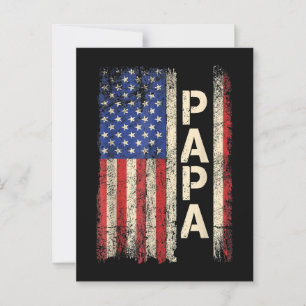Cartão Postal Dia de os pais De Bandeiras Do Papa Americano Para