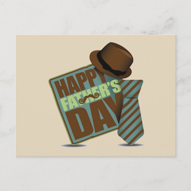 Cartão Postal Dia de os pais Feliz (Frente)