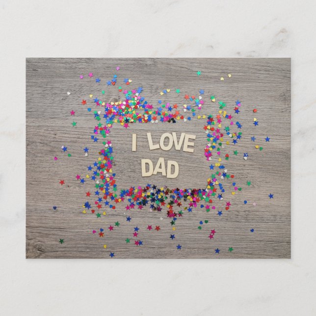 Cartão Postal Dia de os pais Feliz (Frente)