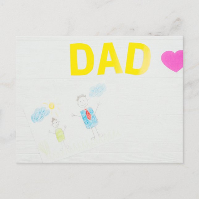 Cartão Postal Dia de os pais Feliz (Frente)