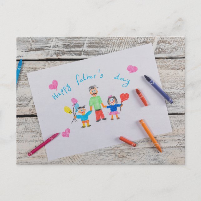 Cartão Postal Dia de os pais Feliz (Frente)