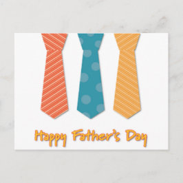 Cartão Postal Dia de os pais feliz com gravatas