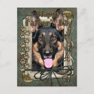 Cartão Postal Dia de os pais - Pedras Pedras - German shepherd -