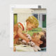 Cartão Postal Dia de os pais Vintage, Família Feliz nos Subúrbio (Frente/Verso)