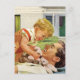 Cartão Postal Dia de os pais Vintage, Família Feliz nos Subúrbio (Frente)