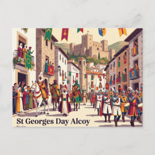 Cartão Postal Dia de São Jorge Alcoy Espanha