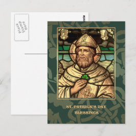 Cartão Postal Dia de São Patrício Abençoa Cartão-Postal Religios