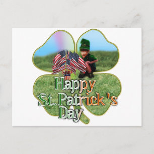 Cartão Postal Dia de São Patrício Irlandês Americano Leprechaun