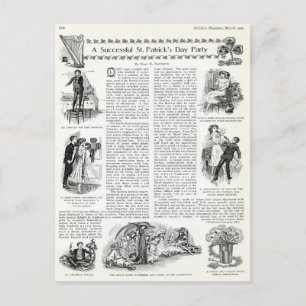 Cartão Postal Dia de São Patrício Vintage