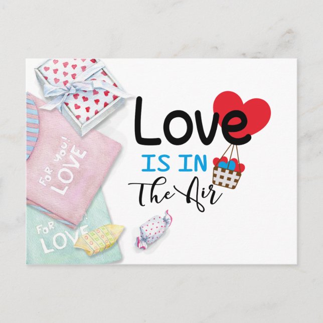 Cartão Postal Dia de Valintine (Frente)