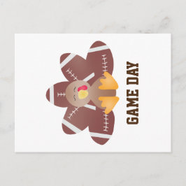 Cartão Postal Dia do Jogo Futebol Turquia Penas Brown