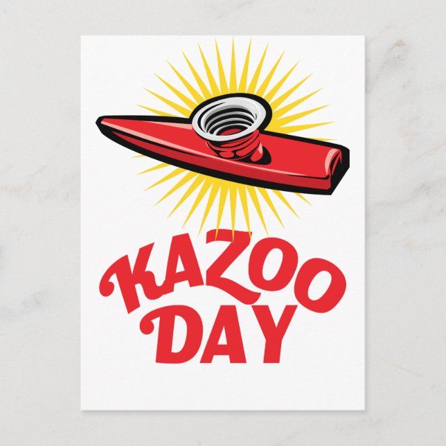 Cartão Postal Dia do Kazoo - Dia da Apreciação (Frente)