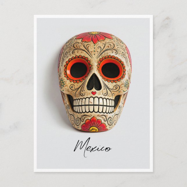Cartão Postal Dia do México da Máscara Morta (Frente)