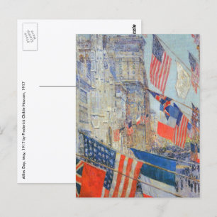 Cartão Postal Dia dos Aliados, maio de 1917, por Childe Hassam,