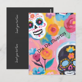 Cartão Postal Dia dos Mortos Delícia Floral