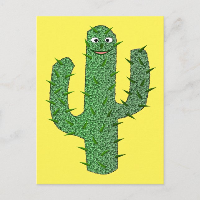 Cartão Postal Dia dos Mortos Felizes Cactus (Frente)