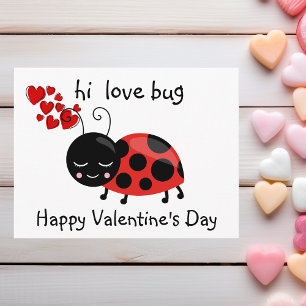 Cartão Postal Dia dos Namorados Amor Bug Criança Fofo